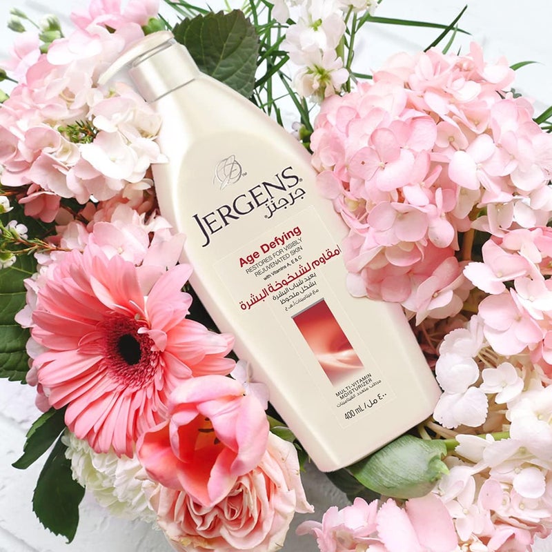 Jergens Age Defying Multi-Vitamin Body And Hand Moisturizer With Emollients,Antioxidants And Vitamins A,C,E,For Dry Skin 400Ml,Lotion - Image 5